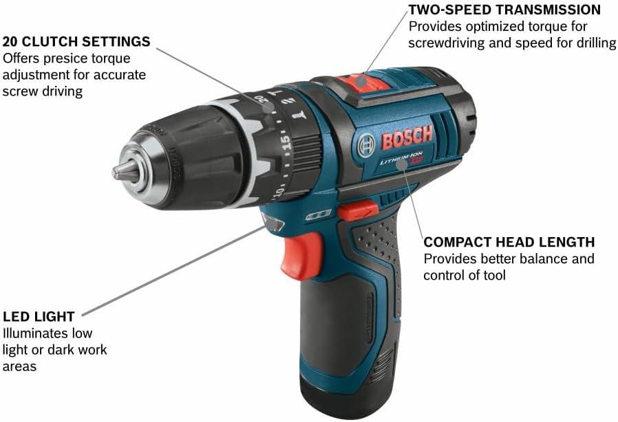 imageBosch PS130N 12V Max 38 In Hammer DrillDriver Bare Tool