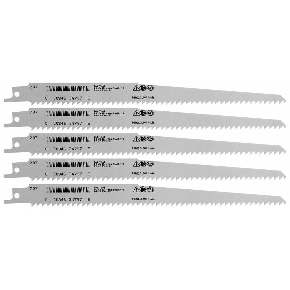 imageBosch RW96 5Piece 9 in 6 TPI Wood Reciprocating Saw Blade9