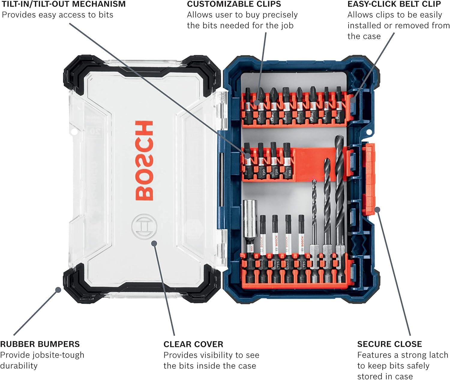 imageBosch SDMS44 44Piece Assorted Impact Tough Screwdriving Custom Case System Set for Screwdriving ApplicationsDrill Drive