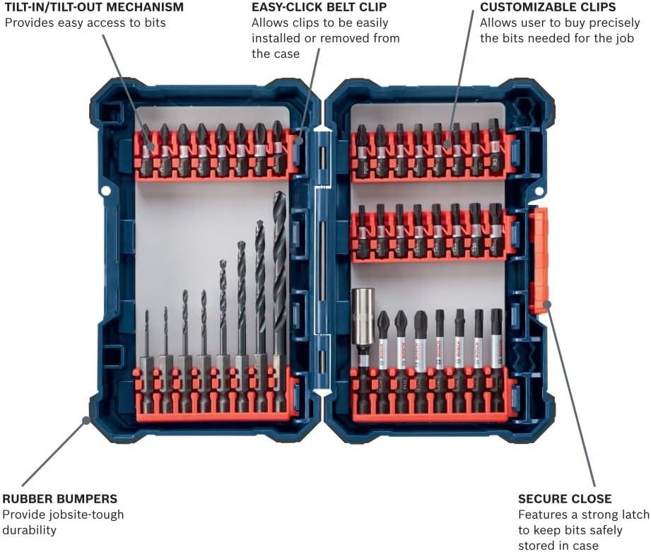 imageBosch SDMS44 44Piece Assorted Impact Tough Screwdriving Custom Case System Set for Screwdriving ApplicationsDrill Drive