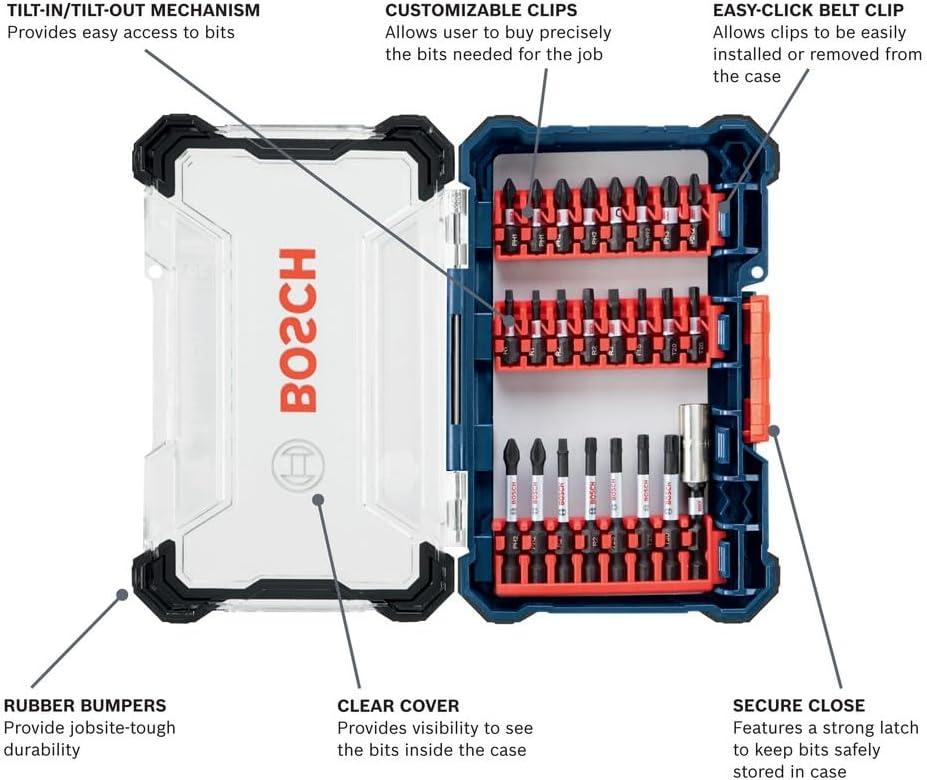 imageBosch SDMS44 44Piece Assorted Impact Tough Screwdriving Custom Case System Set for Screwdriving ApplicationsScrewdriving