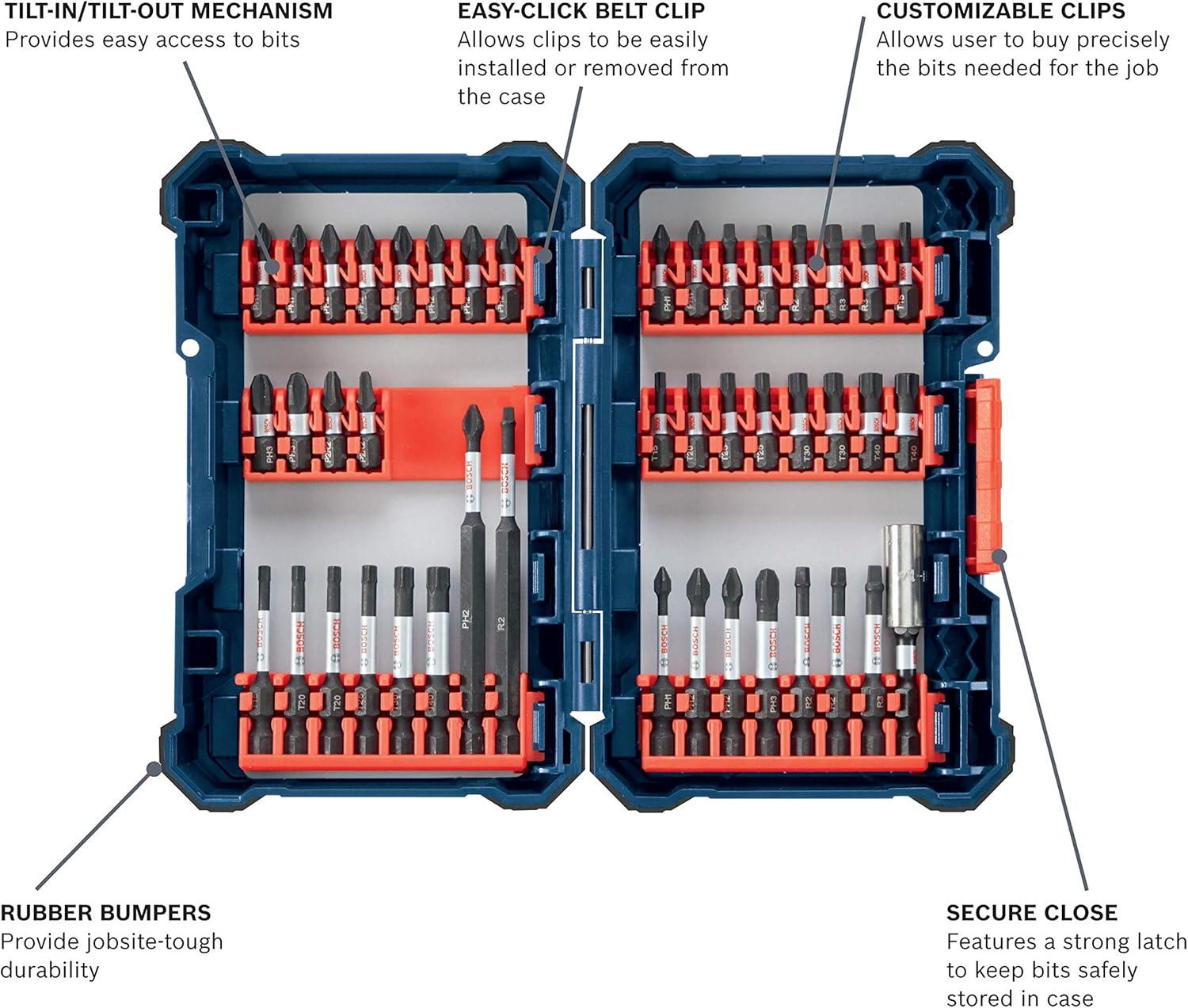 imageBosch SDMS44 44Piece Assorted Impact Tough Screwdriving Custom Case System Set for Screwdriving ApplicationsScrewdriving