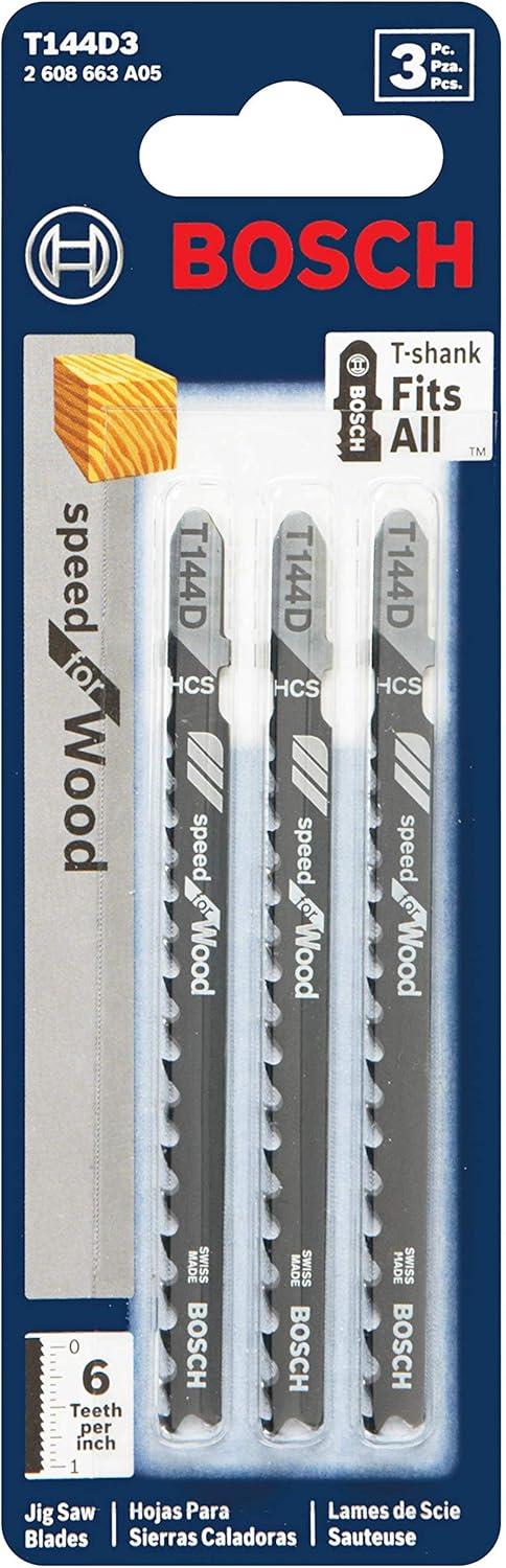 imageBosch T101D 5 pc 4 in 6 TPI Clean for Wood TShank Jig Saw BladesFast Cuts for Wood
