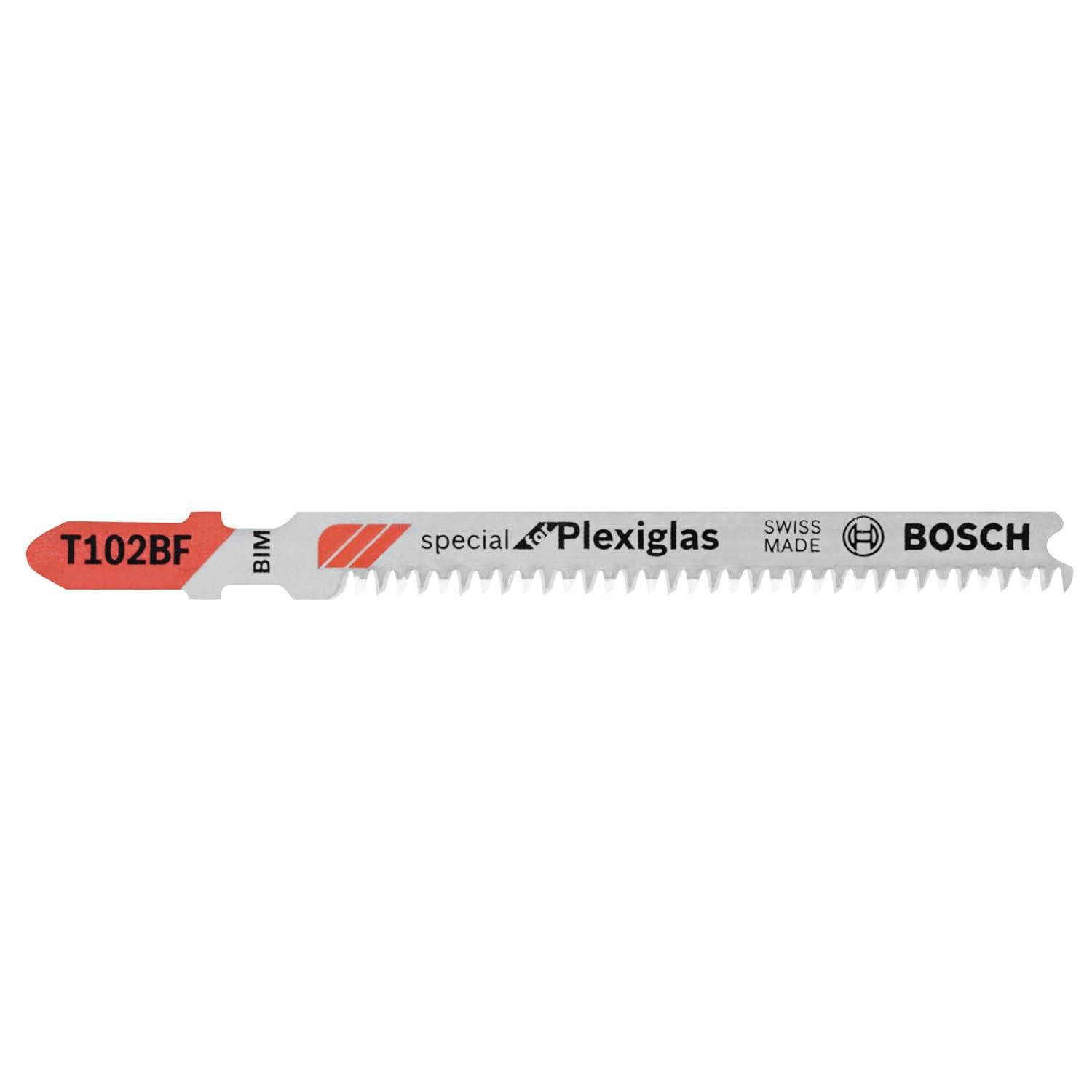 imageBosch T102BF 3 pc 358 in 13 TPI Clean for Plexiglas TShank Jig Saw Blades358 13 TPI 3 pcs