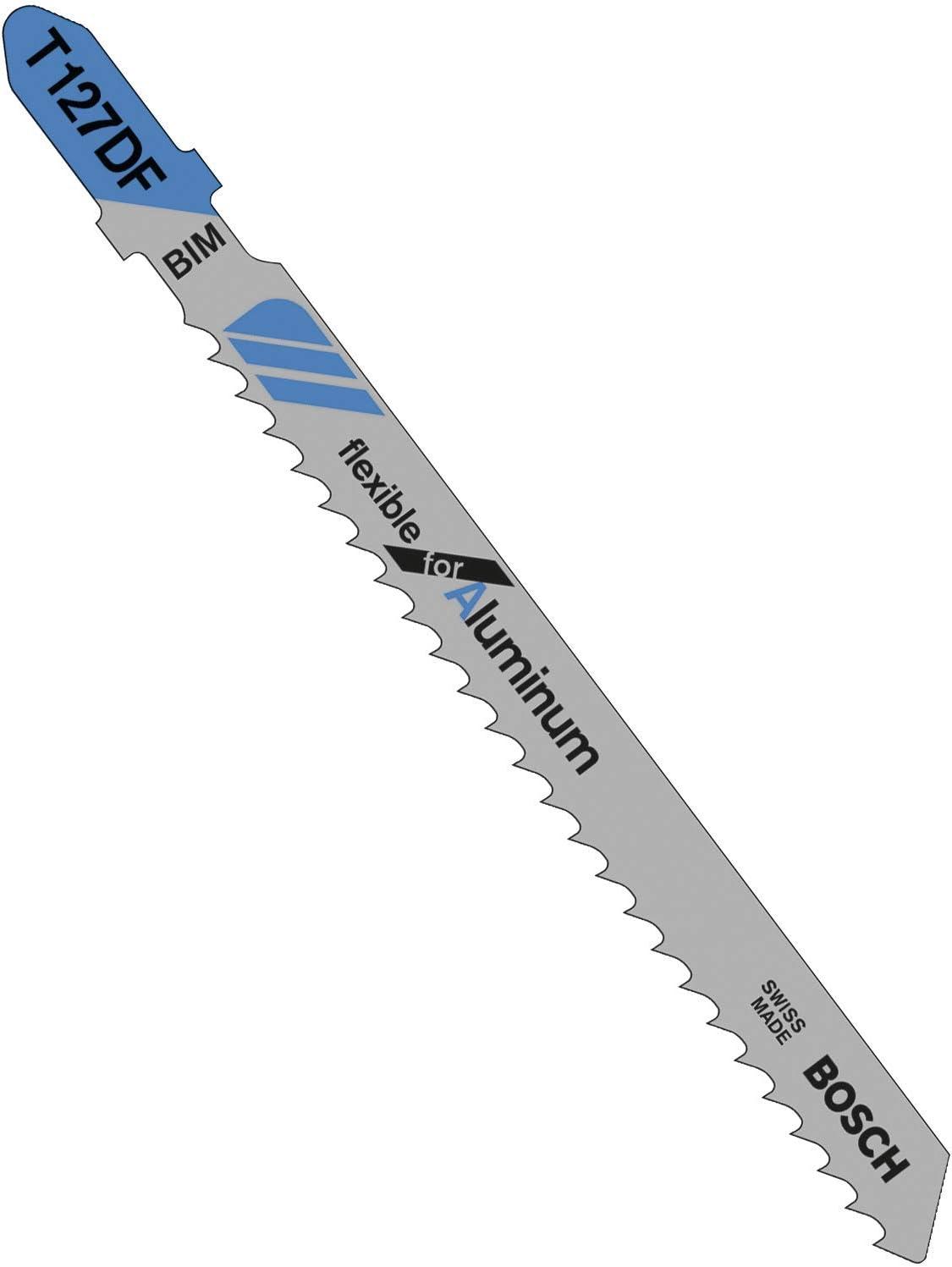 imageBosch T118GFS 5Piece 314 in 36 TPI Basic for Stainless Steel TShank Jig Saw BladesAluminium