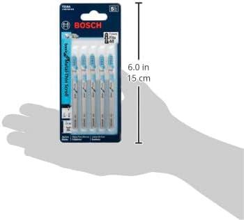 imageBosch T118GFS 5Piece 314 in 36 TPI Basic for Stainless Steel TShank Jig Saw BladesCurved Cuts for Metal