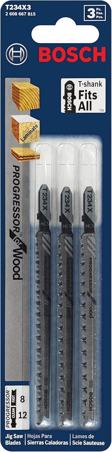 imageBosch T118GFS 5Piece 314 in 36 TPI Basic for Stainless Steel TShank Jig Saw BladesFast Cuts Long Life for Metal