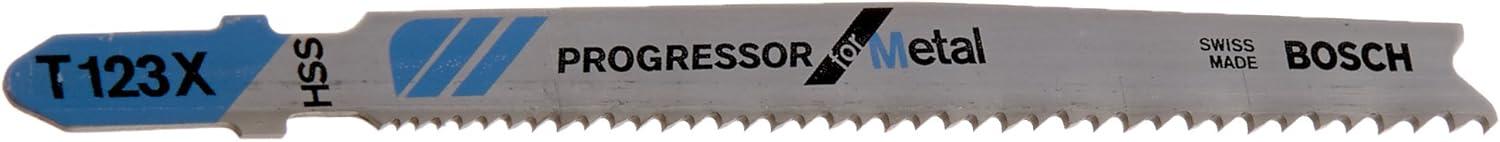 imageBosch T118GFS 5Piece 314 in 36 TPI Basic for Stainless Steel TShank Jig Saw BladesFast Cuts Long Life for Metal