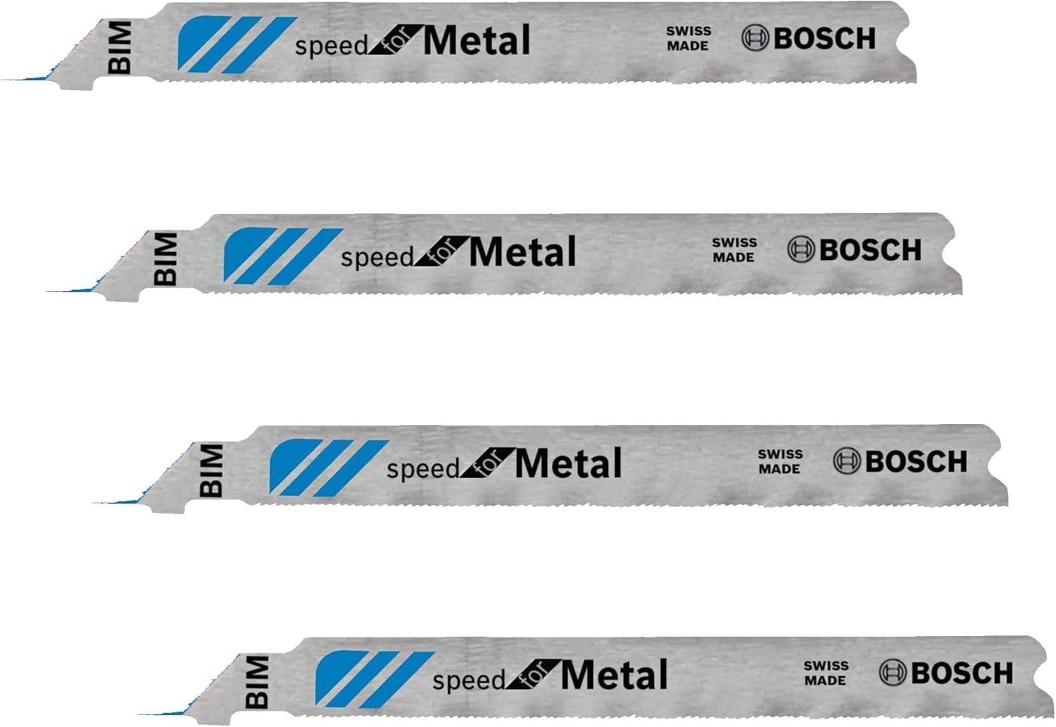 imageBosch T118GFS 5Piece 314 in 36 TPI Basic for Stainless Steel TShank Jig Saw BladesFast Cuts for Metal