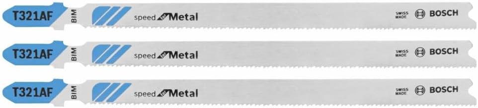 imageBosch T118GFS 5Piece 314 in 36 TPI Basic for Stainless Steel TShank Jig Saw BladesFast Cuts for Metal