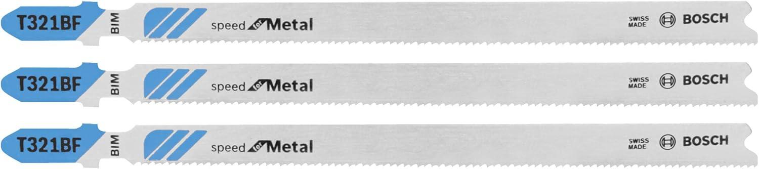 imageBosch T118GFS 5Piece 314 in 36 TPI Basic for Stainless Steel TShank Jig Saw BladesFast Cuts for Metal