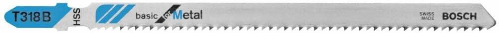 imageBosch T118GFS 5Piece 314 in 36 TPI Basic for Stainless Steel TShank Jig Saw BladesFlexible Cuts for Metal