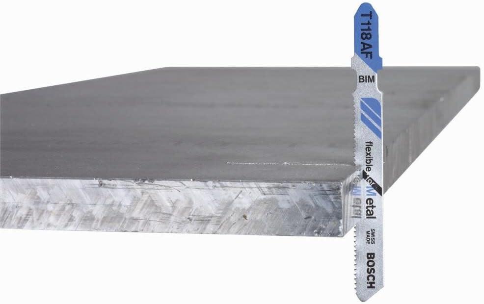 imageBosch T118GFS 5Piece 314 in 36 TPI Basic for Stainless Steel TShank Jig Saw BladesFlexible Cuts for Metal