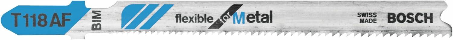 imageBosch T118GFS 5Piece 314 in 36 TPI Basic for Stainless Steel TShank Jig Saw BladesFlexible Cuts for Metal