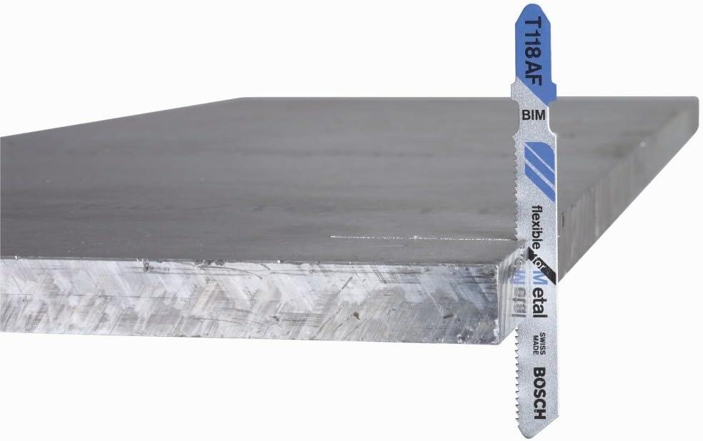 imageBosch T118GFS 5Piece 314 in 36 TPI Basic for Stainless Steel TShank Jig Saw BladesFlexible Cuts for Metal
