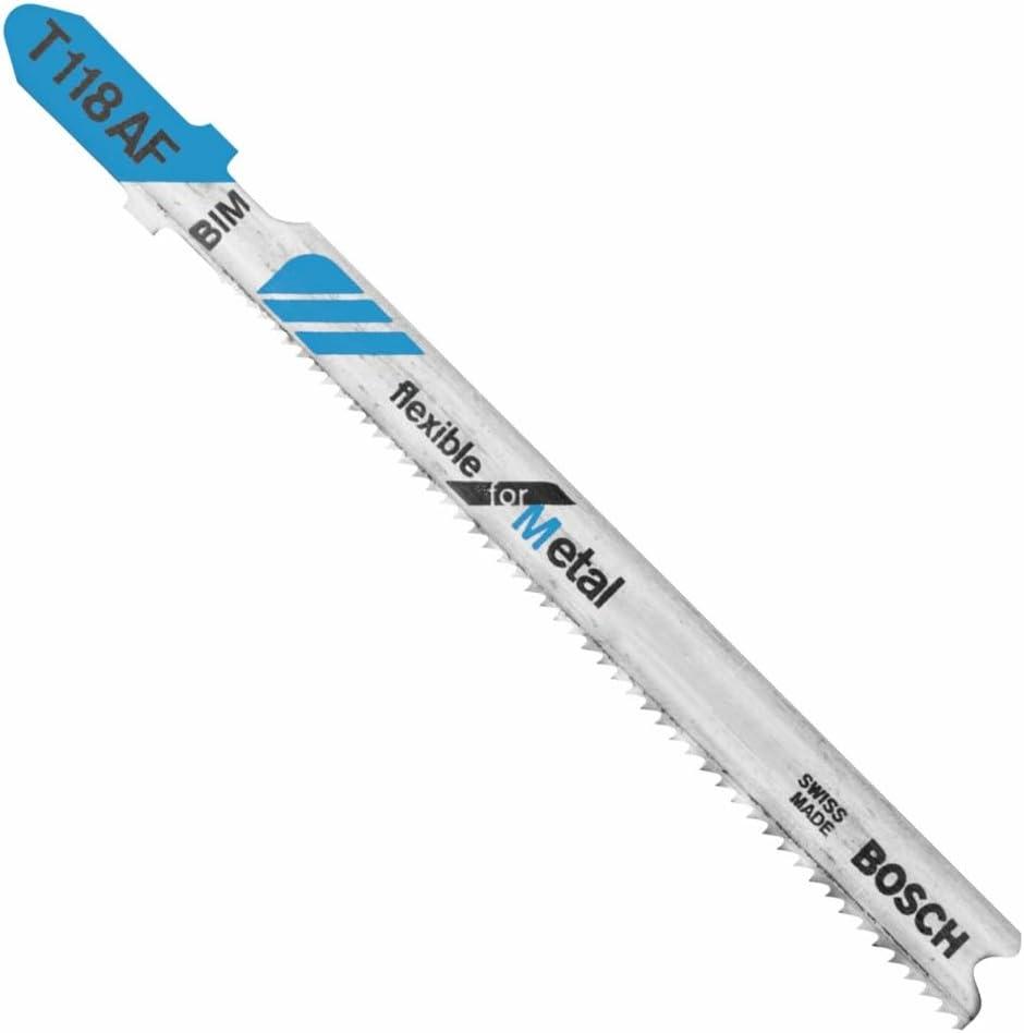 imageBosch T118GFS 5Piece 314 in 36 TPI Basic for Stainless Steel TShank Jig Saw BladesFlexible Cuts for Metal