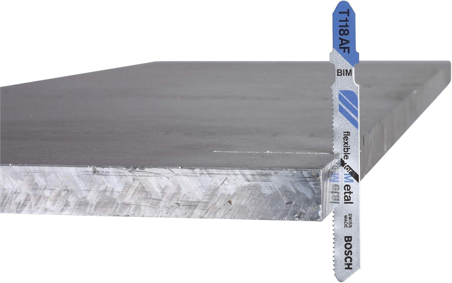 imageBosch T118GFS 5Piece 314 in 36 TPI Basic for Stainless Steel TShank Jig Saw BladesFlexible Cuts for Metal