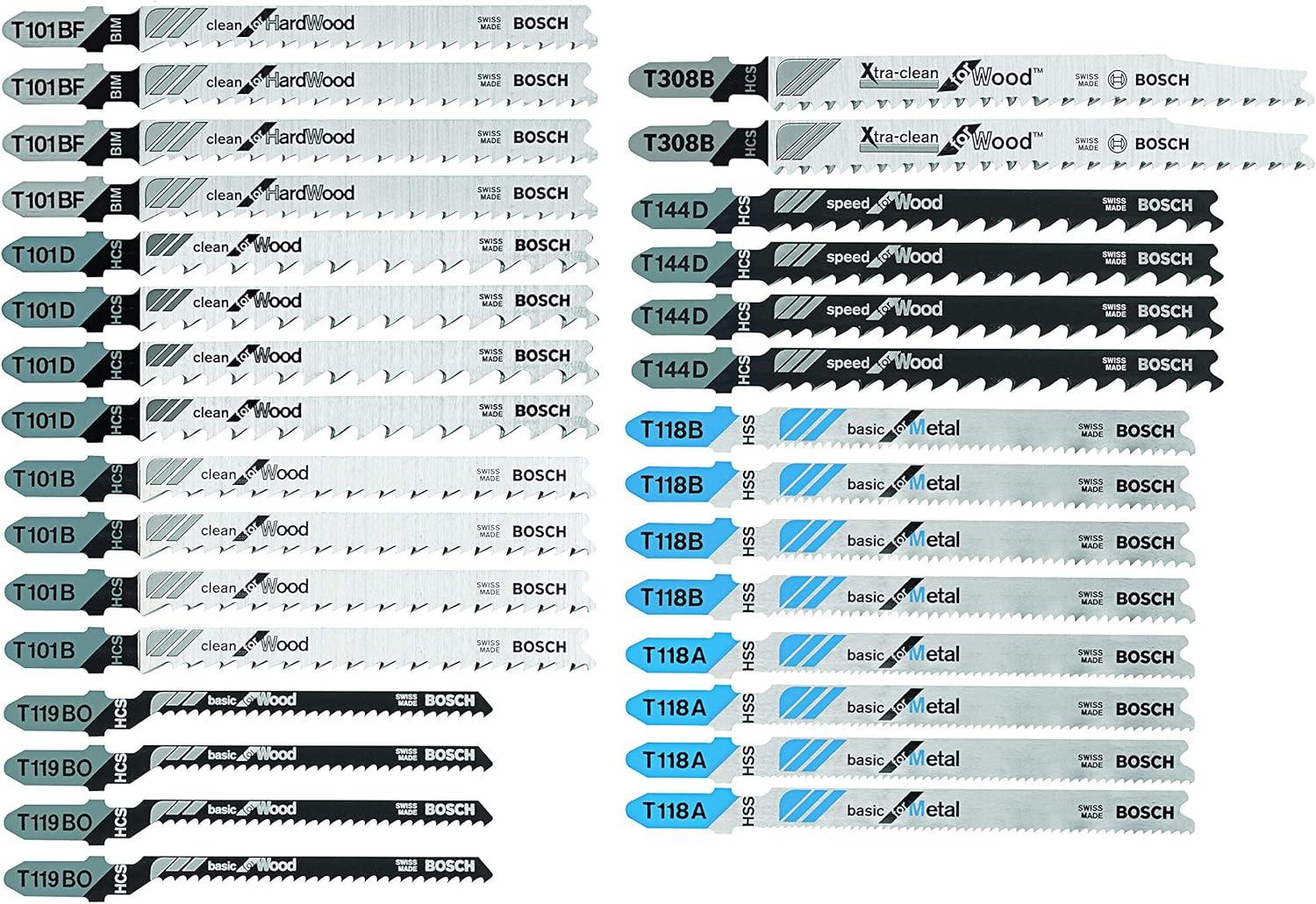 imageBosch TPW005 5 pc TShank Jig Saw Blade Set for ProWood30Pack