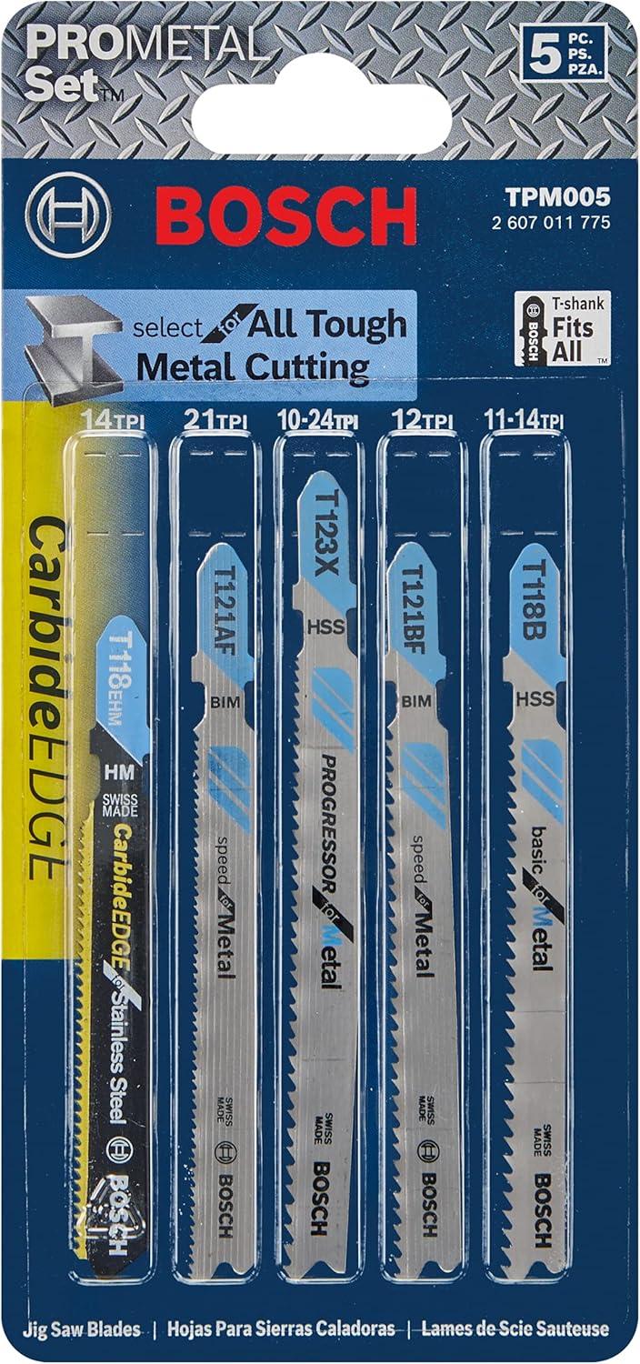 imageBosch TPW005 5 pc TShank Jig Saw Blade Set for ProWood5Pack