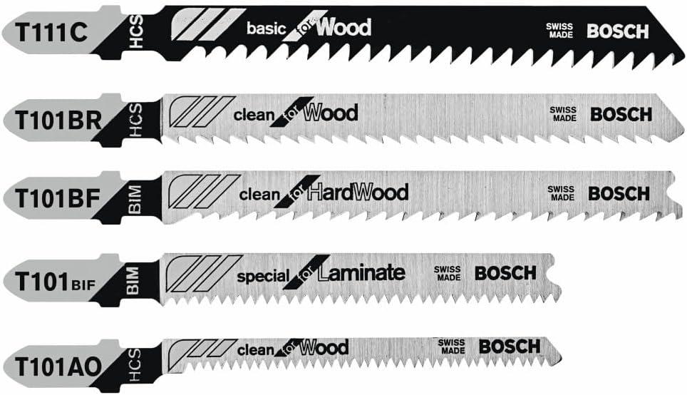 imageBosch TPW005 5 pc TShank Jig Saw Blade Set for ProWood5Pack