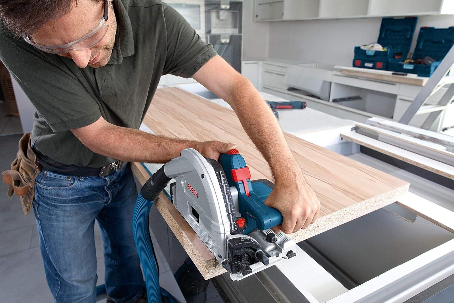 imageBosch Tools Track Saw GKT13225L 612 In Precision Saw with Plunge Action amp Carrying Case