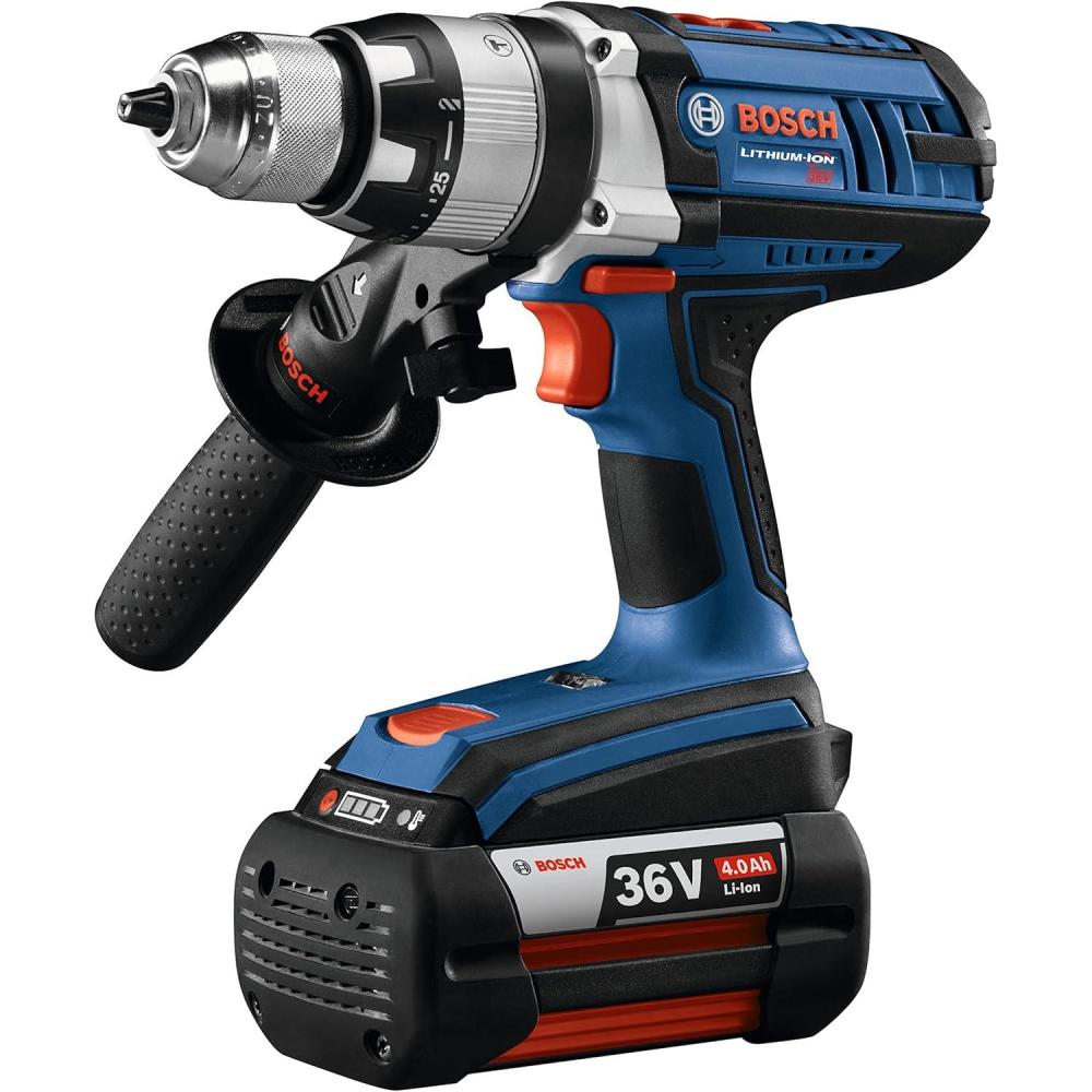 imageBOSCH 36V Hammer DrillDriver Kit with 2 Fat Pack 40Ah Batteries HDH36101