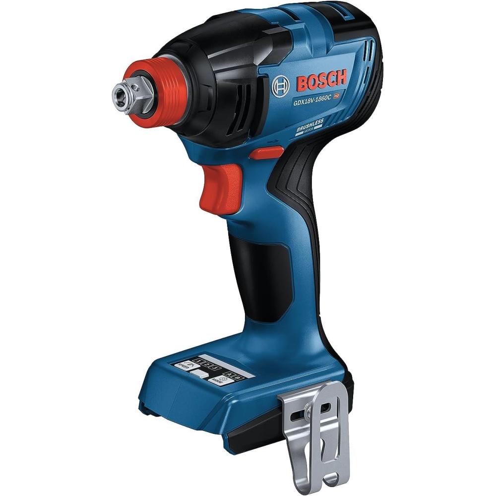 imageBOSCH GDX18V1860CB15 18V ConnectedReady TwoInOne 14 In and 12 In BitSocket Impact DriverWrench Kit with 1 CORE18V 4 Ah Advanced Power BatteryIndustrial
