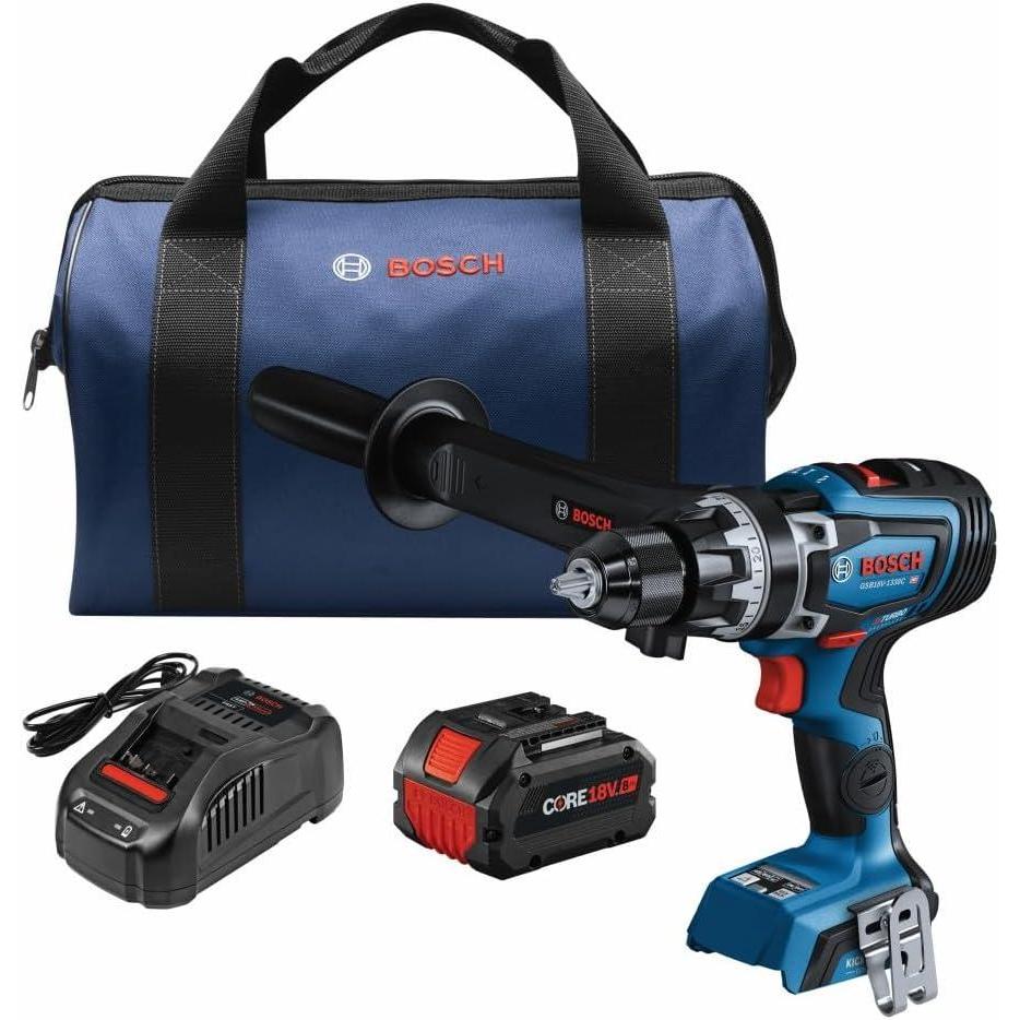 imageBOSCH GSB18V1330CB14 PROFACTOR 18V ConnectedReady 12 In Hammer DrillDriver Kit with 1 CORE18V 8 Ah High Power Batteryw Battery Kit