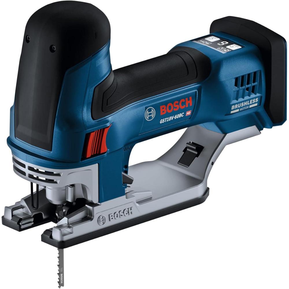 imageBOSCH GST18V60BCN 18V Brushless Connected BarrelGrip Jig Saw 3800 SPM LED Light Toolfree Blade Change Bare Tool