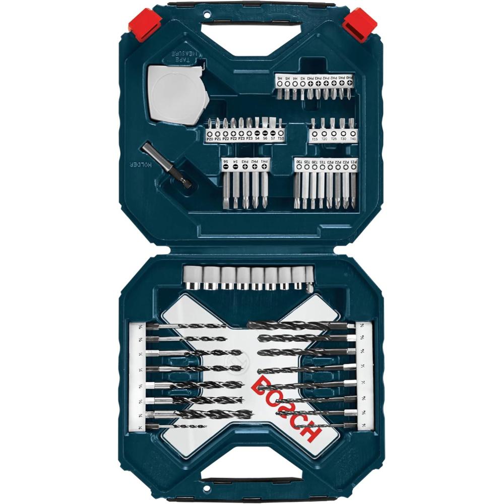 imageBOSCH MS4034 34Piece Drilling and Driving Mixed Set with Included Case for Applications in Wood Metal Masonry65Piece Set Pack of 6