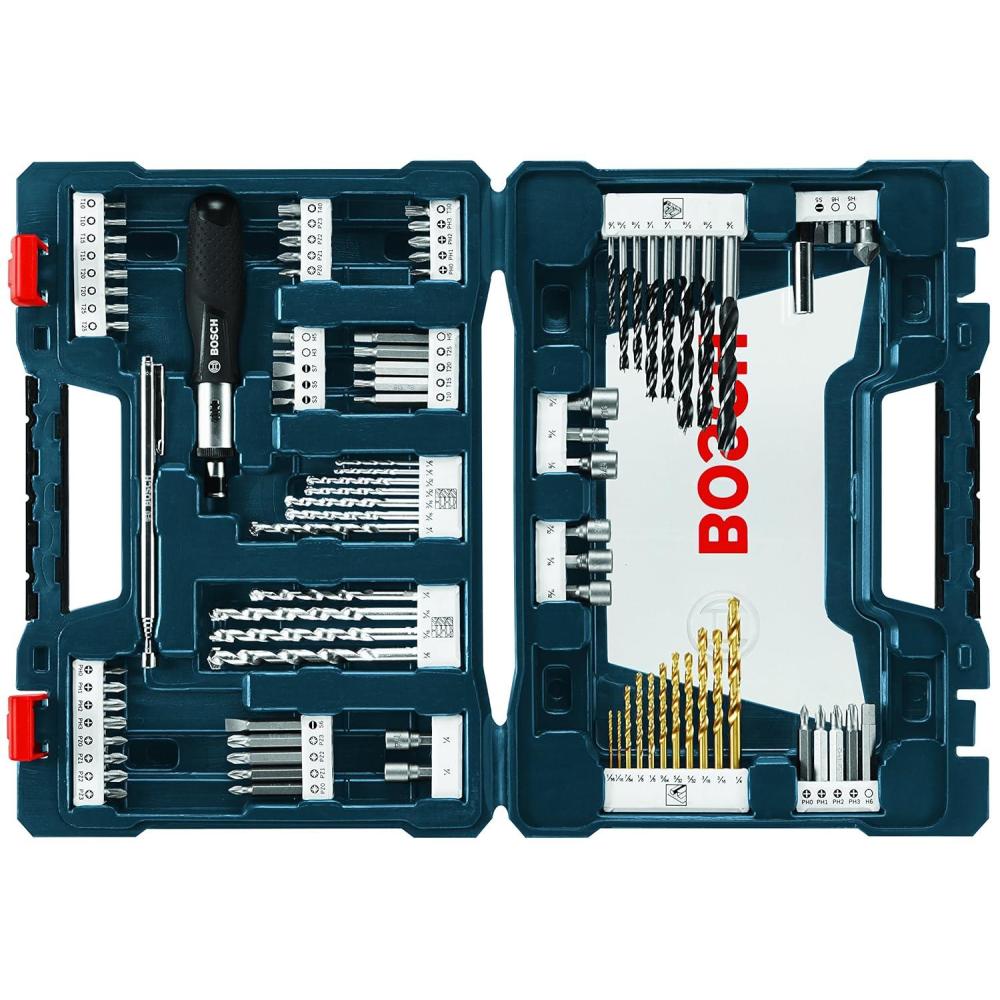 imageBOSCH MS4091 91Piece Drilling and Driving Mixed Set with Included Case for Applications in Wood Metal MasonryMS4091