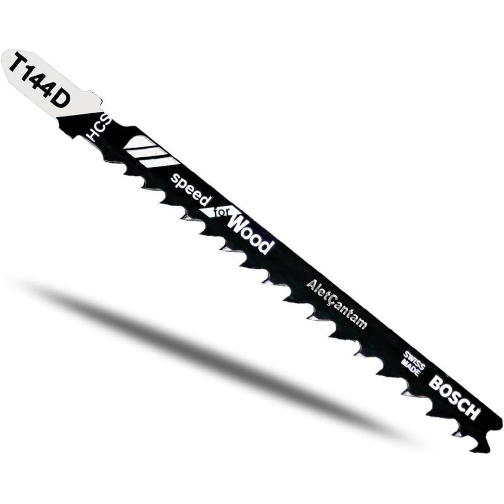 imageBOSCH T144D 5Piece 4 In6 TPI Speed for Wood TShank Jig Saw Blades