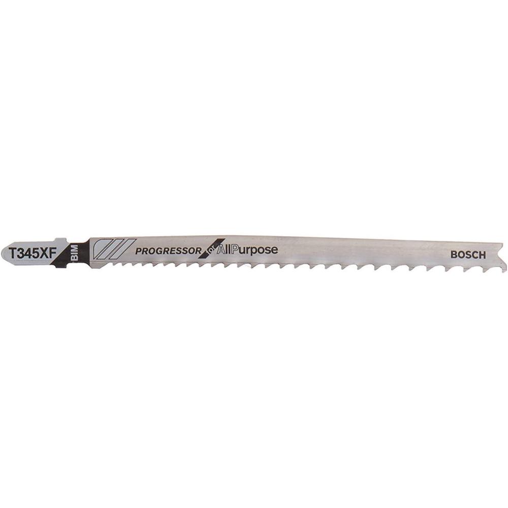 imageBosch 100Piece 514 In 510P TPI Progressor for Wood with Nails TShank Jig Saw BladesFast Cuts for All Purpose