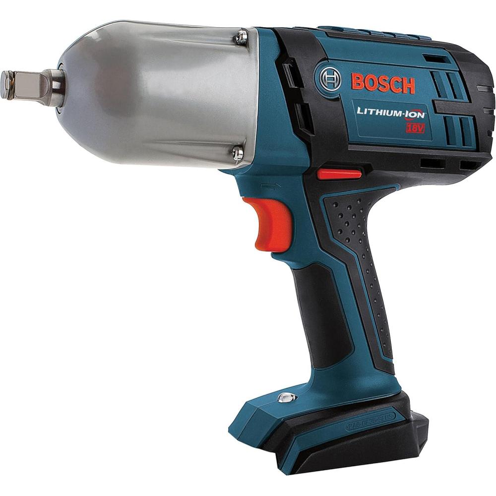 imageBosch BareTool IWHT180B 18Volt LithiumIon 12Inch Square Drive High Torque Impact Wrench with Friction RingBlue