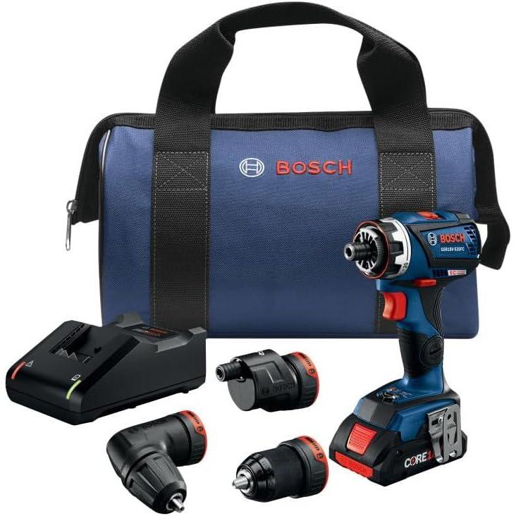 imageBosch GSR18V535FCB15 18V DrillDriver with 5In1 Flexiclick System and 1 CORE18V 4 Ah Advanced Power Battery