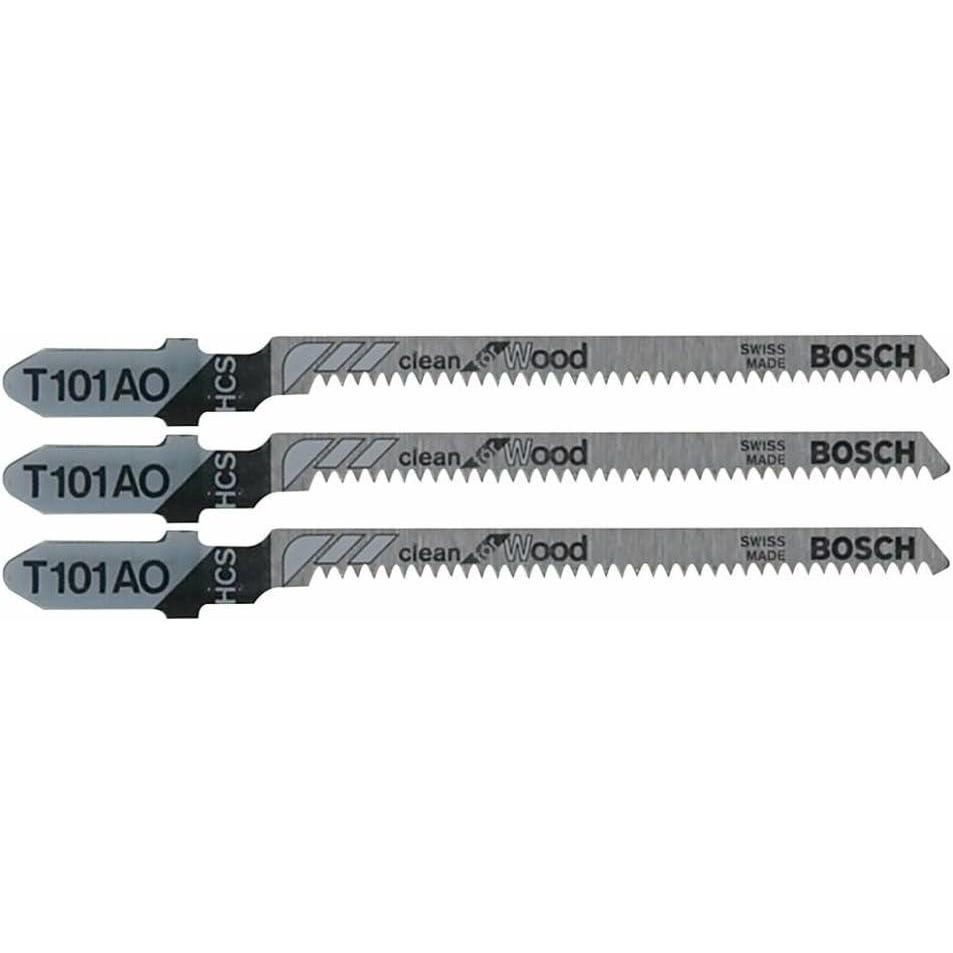 imageBosch T101AO3 3 pc 314 in 20 TPI Clean for Wood TShank Jig Saw Blades