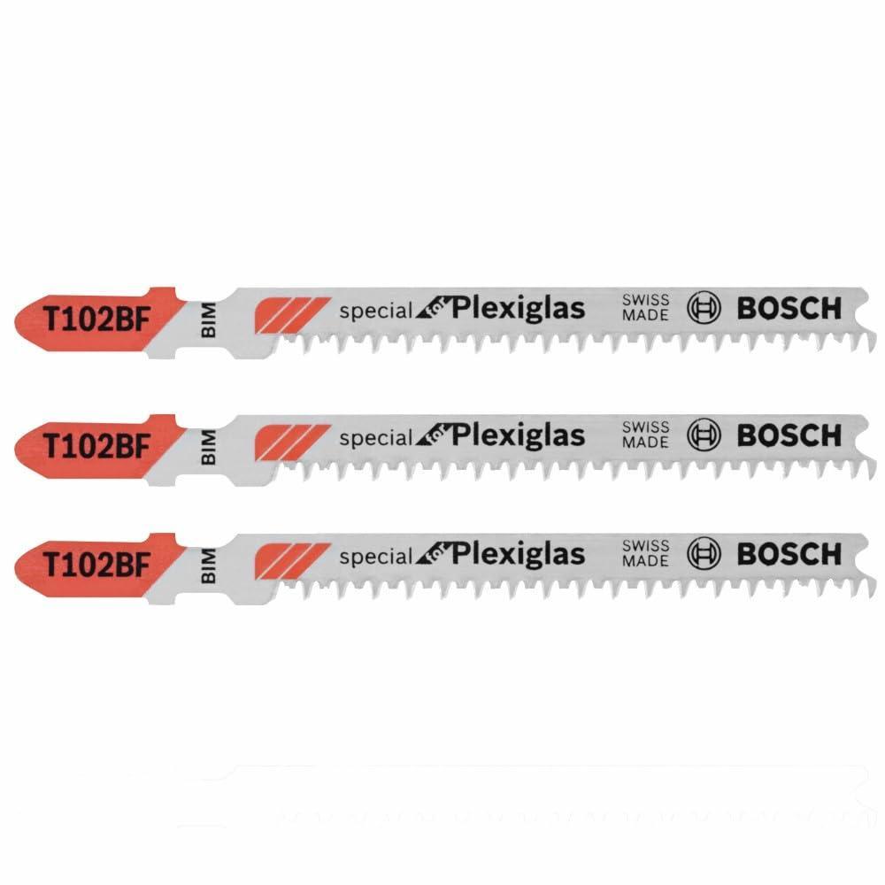 imageBosch T102BF 3 pc 358 in 13 TPI Clean for Plexiglas TShank Jig Saw Blades358 13 TPI 3 pcs