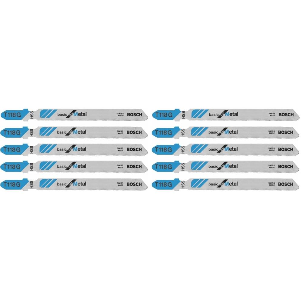 imageBosch T118G 5 pc 358 in 36 TPI Basic for Metal TShank Jig Saw Blades5 Count Pack of 2