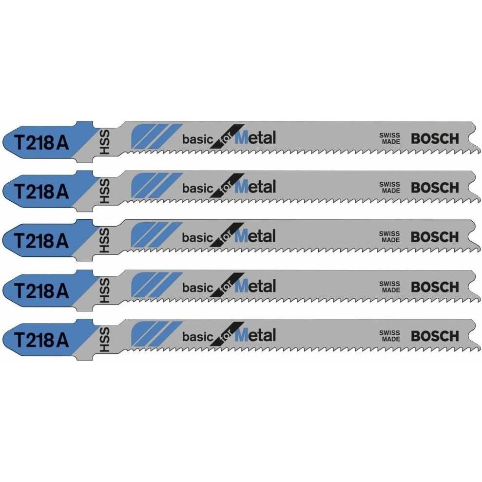 imageBosch T118GFS 5Piece 314 in 36 TPI Basic for Stainless Steel TShank Jig Saw BladesCurved Cuts for Metal