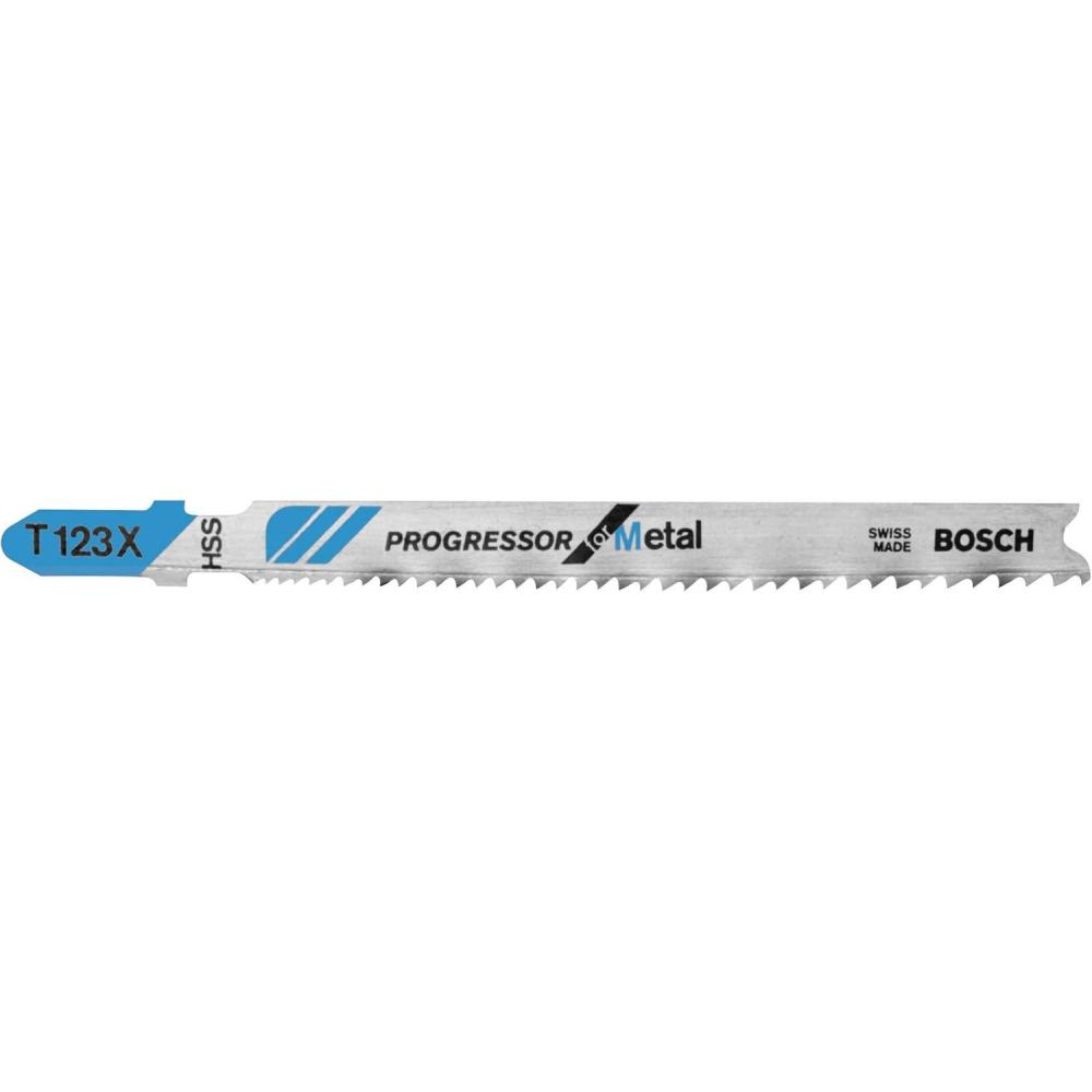 imageBosch T118GFS 5Piece 314 in 36 TPI Basic for Stainless Steel TShank Jig Saw BladesFast Cuts Long Life for Metal