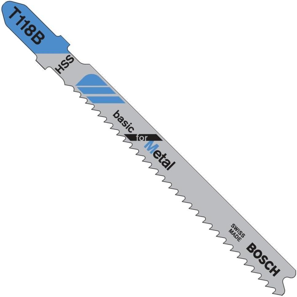 imageBosch T118GFS 5Piece 314 in 36 TPI Basic for Stainless Steel TShank Jig Saw BladesIndustrial