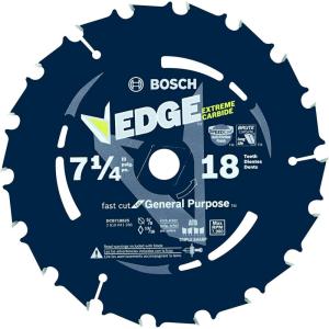BOSCH DCB760 7-1/4 in. 60 Tooth Edge Circular Saw Blade for Extra-Fine Finish(7-1/4″ Diameter)