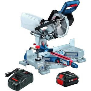 BOSCH GCM18V-07SN PROFACTOR™ 18V 7-1/4 In. Single-Bevel Slide Miter Saw – Mobile, Cordless Solution, 3-3/4 In. Nested Crown Cutting, 8-1/4 In. Crosscut Capacity (Bare Tool)(w/ 18V 8 Ah Battery)