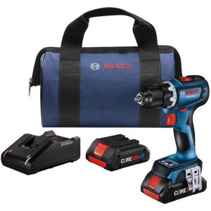 BOSCH GSR18V-800CN 18V Brushless Connected-Ready 1/2 In. Drill/Driver (Bare Tool)(w/ (2) 18V 4 Ah Batteries)