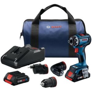 BOSCH GSR18V-800FCB24 18V Drill/Driver with 5-In-1 Flexiclick® System and (1) CORE18V® 4 Ah Advanced Power Battery(Flexiclick System & 18V Battery)