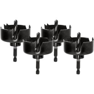 BOSCH HCS100 1 in. Edge Wood Hole Saw with Arbor(2-1/2″ Hole Saw (Pack of 4))
