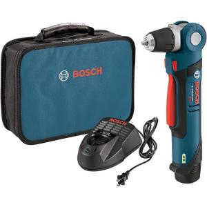 BOSCH PS11-102 12V Max 3/8 In. Right Angle Drill/Driver Kit with 2.0Ah Lithium Ion Battery(Classic)