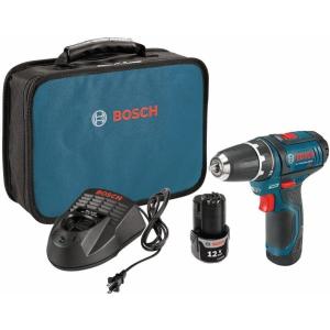 BOSCH PS31-2A 12V Max 3/8 Inch Drill/Driver Kit with (2) 2 Ah Batteries and Charger, Variable Speed(w/ (2) 12V Batteries)