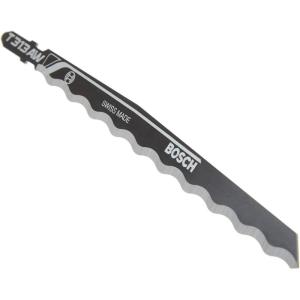 BOSCH T313AW3 3-Piece 6 in. Knife Edge Special for Soft Materials T-Shank Jig Saw Blades