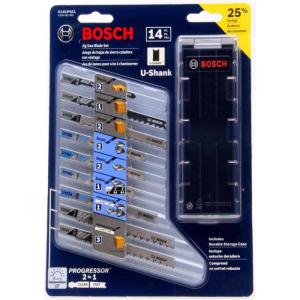 Bosch 14 Piece U-Shank Jigsaw Blade Set with Storage Case